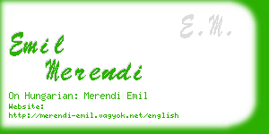 emil merendi business card